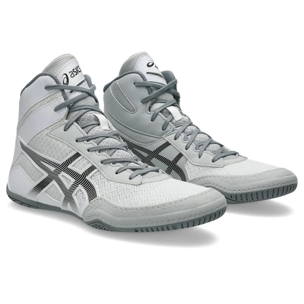[MENS 11] Asics Matcontrol 3 Wrestling Elite White Gunmetal Gray 1081A053-102